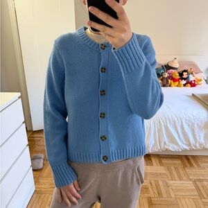 GAP Blue Button-Up Sweater